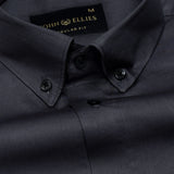 Griphen Grey Plain Button Down Cotton Shirt - John Ellies