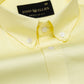 Griphen Light Yellow Plain Button Down Cotton Shirt - John Ellies