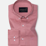 Griphen Pink Plain Button Down Cotton Shirt - John Ellies