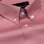 Griphen Pink Plain Button Down Cotton Shirt - John Ellies