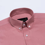 Griphen Pink Plain Button Down Cotton Shirt - John Ellies