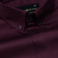 Griphen Maroon Plain Button Down Cotton Shirt - John Ellies