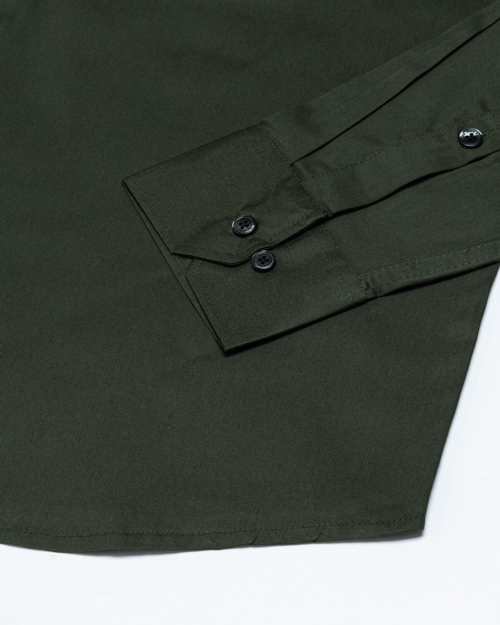 Griphen Green Plain Button Down Cotton Shirt - John Ellies