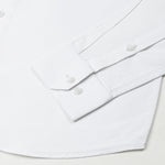 Madrix White Plain Mandarin Oxford Cotton Shirt - John Ellies