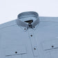 Xenors Grey Plain Double Pocket Cotton Shirt - John Ellies