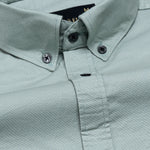 Xenors Soft Olive Plain Double Pocket Cotton Shirt - John Ellies