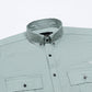 Xenors Soft Olive Plain Double Pocket Cotton Shirt - John Ellies