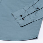 Xenors Teal Plain Double Pocket Cotton Shirt - John Ellies