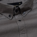 Xenors Ash Brown Plain Double Pocket Cotton Shirt - John Ellies