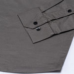 Xenors Ash Brown Plain Double Pocket Cotton Shirt - John Ellies