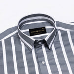 Cardinal Grey Premium Cotton Stripes Shirt - John Ellies