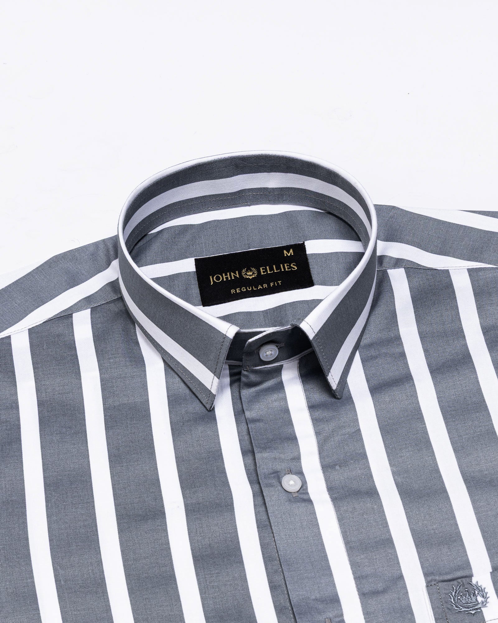 Cardinal Grey Premium Cotton Stripes Shirt - John Ellies