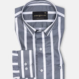 Cardinal Grey Premium Cotton Stripes Shirt - John Ellies