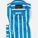 Cardinal Blue Premium Cotton Stripes Shirt - John Ellies