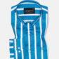 Cardinal Blue Premium Cotton Stripes Shirt - John Ellies