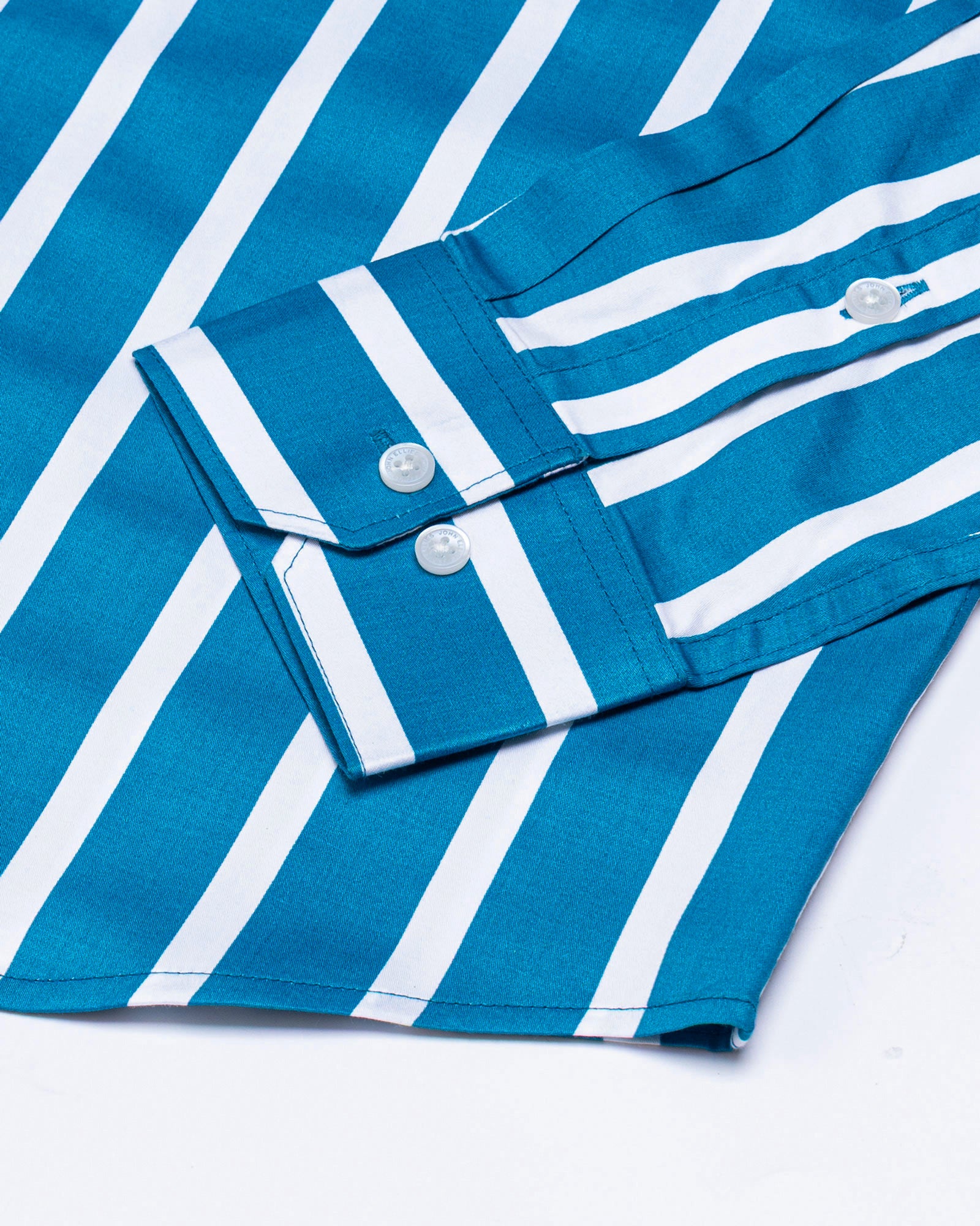 Cardinal Blue Premium Cotton Stripes Shirt - John Ellies