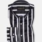 Cardinal Black Premium Cotton Stripes Shirt - John Ellies