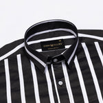 Cardinal Black Premium Cotton Stripes Shirt - John Ellies