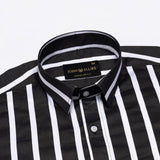 Cardinal Black Premium Cotton Stripes Shirt - John Ellies