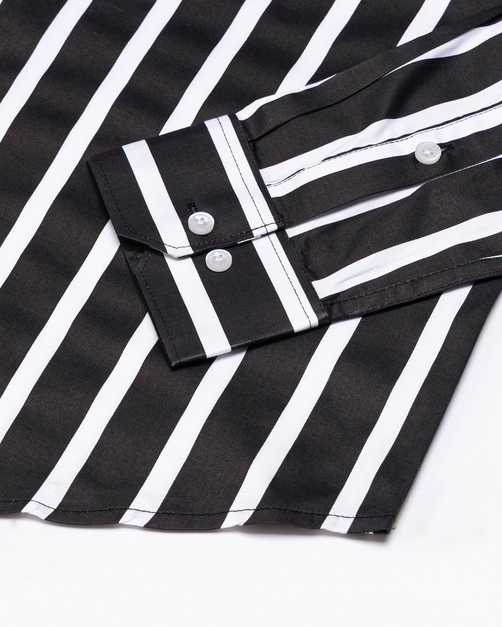 Cardinal Black Premium Cotton Stripes Shirt - John Ellies