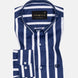 Cardinal Navy Blue Premium Cotton Stripes Shirt - John Ellies