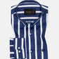 Cardinal Navy Blue Premium Cotton Stripes Shirt - John Ellies