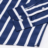Cardinal Navy Blue Premium Cotton Stripes Shirt - John Ellies