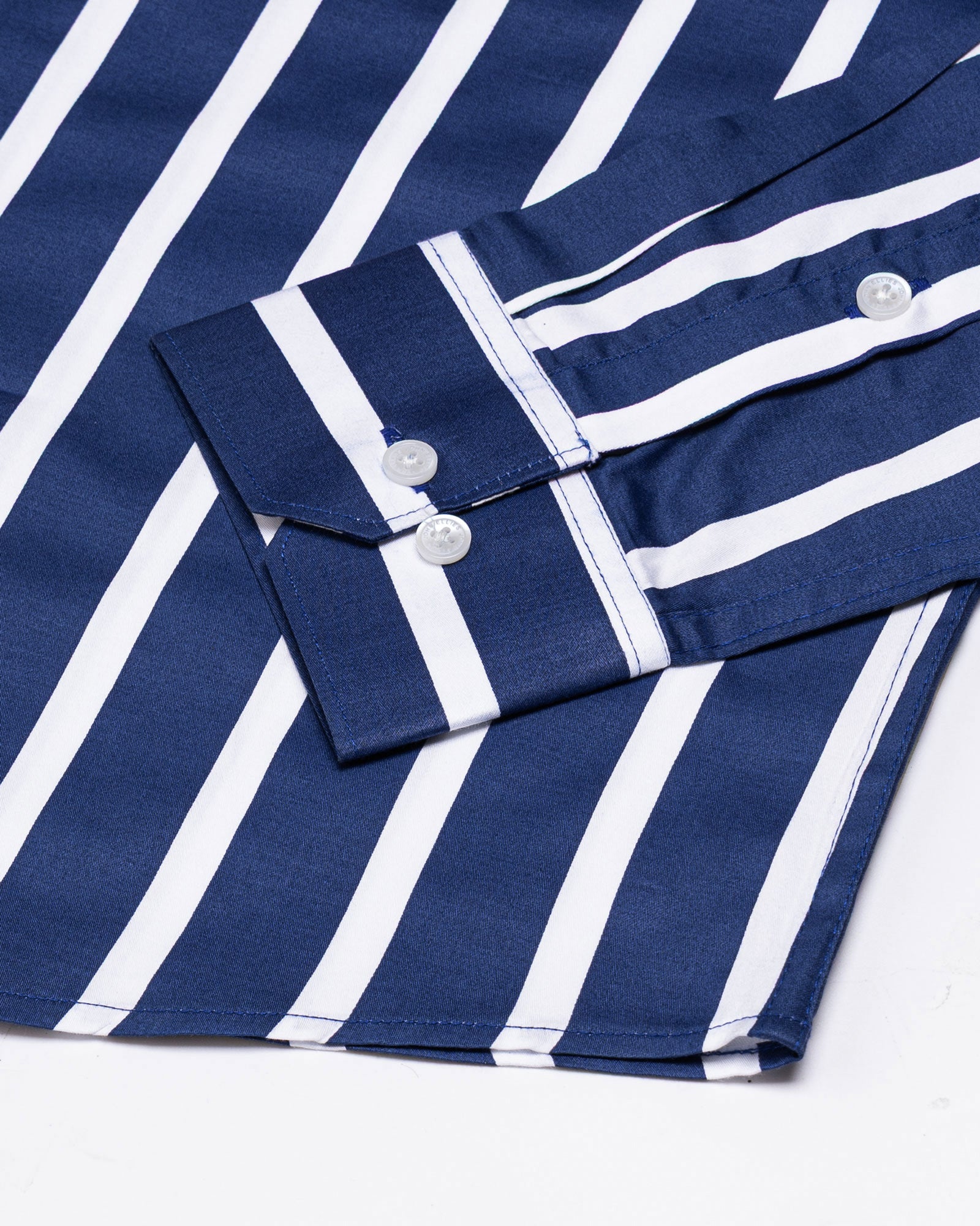 Cardinal Navy Blue Premium Cotton Stripes Shirt - John Ellies