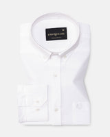Regent White Plain Button Down Oxford Cotton Shirt