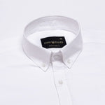 Regent White Plain Button Down Oxford Cotton Shirt - John Ellies