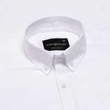 Regent White Plain Button Down Oxford Cotton Shirt - John Ellies