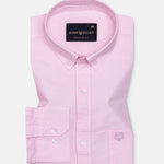 Regent Pink Plain Button Down Oxford Cotton Shirt - John Ellies