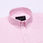 Regent Pink Plain Button Down Oxford Cotton Shirt - John Ellies