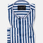 Holend Navy Blue Premium Cotton Stripes Shirt - John Ellies