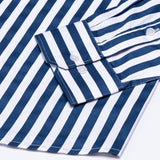 Holend Navy Blue Premium Cotton Stripes Shirt - John Ellies