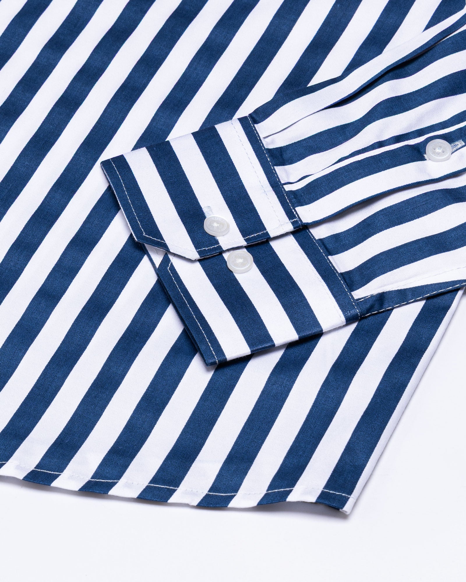 Holend Navy Blue Premium Cotton Stripes Shirt - John Ellies