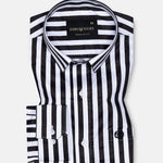 Holend Black Premium Cotton Stripes Shirt - John Ellies