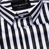 Holend Black Premium Cotton Stripes Shirt - John Ellies