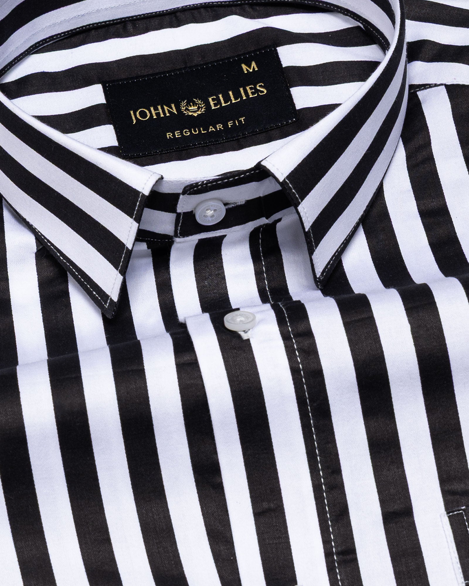Holend Black Premium Cotton Stripes Shirt - John Ellies