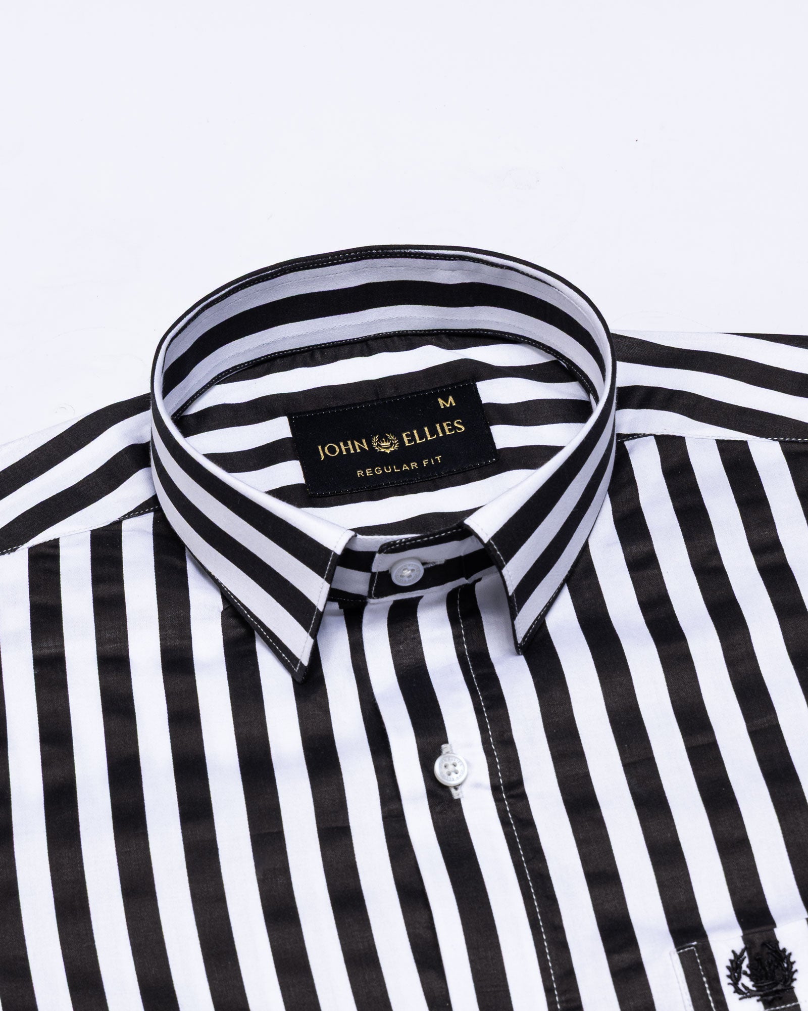 Holend Black Premium Cotton Stripes Shirt - John Ellies