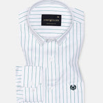 Magath Green Premium Cotton Stripes Shirt - John Ellies
