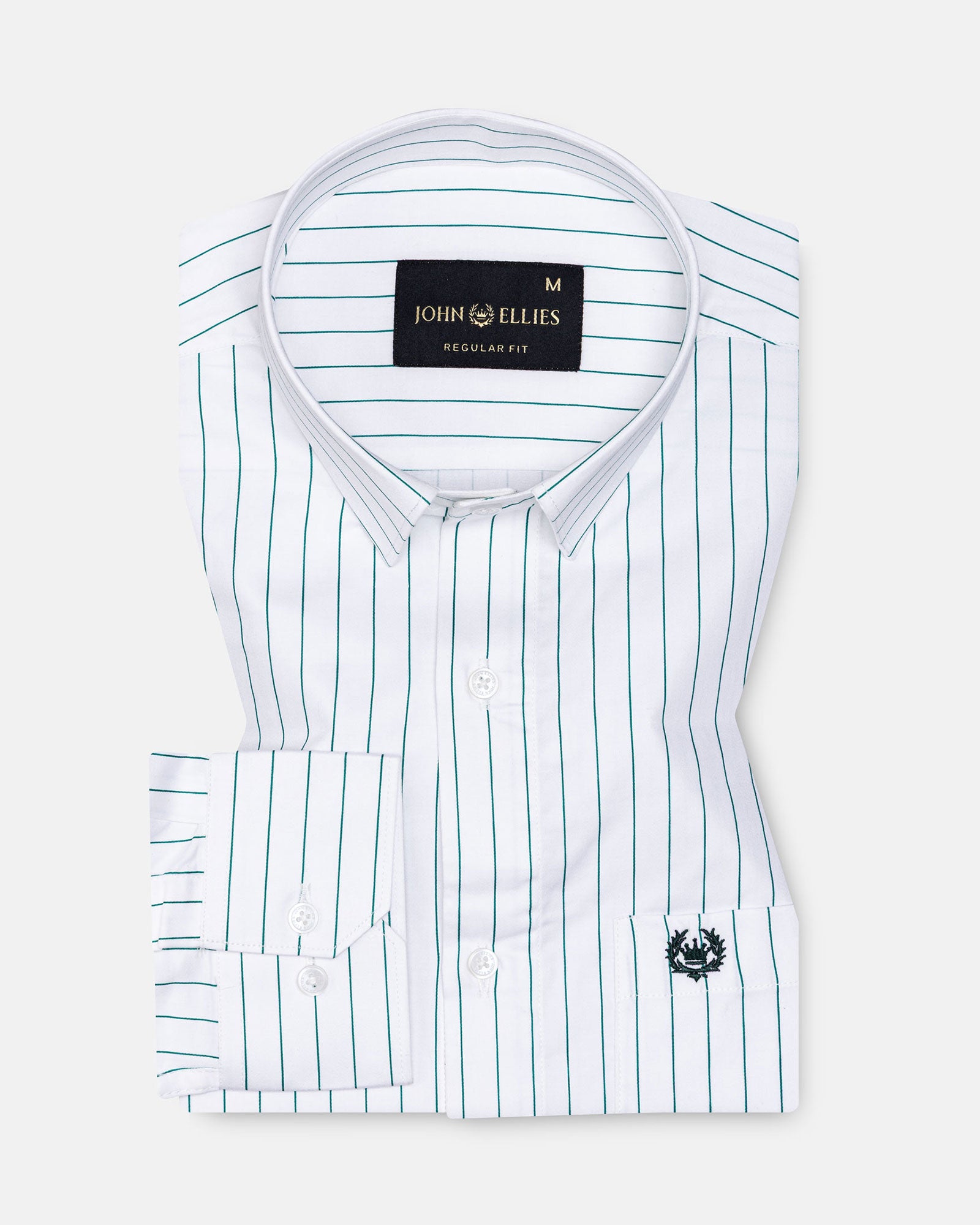 Magath Green Premium Cotton Stripes Shirt - John Ellies