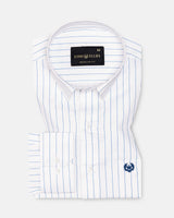 Magath Blue Premium Cotton Stripes Shirt
