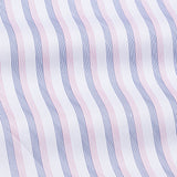 Magath Pink And Blue Stripes Premium Cotton Shirt - John Ellies