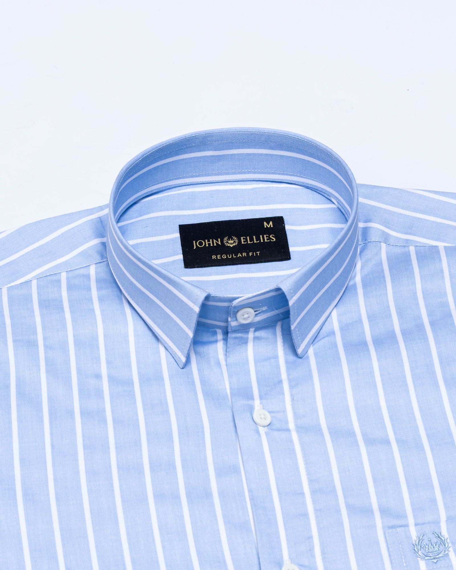 Magath Soft Blue Stripes Premium Cotton Shirt - John Ellies