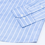 Magath Soft Blue Stripes Premium Cotton Shirt - John Ellies