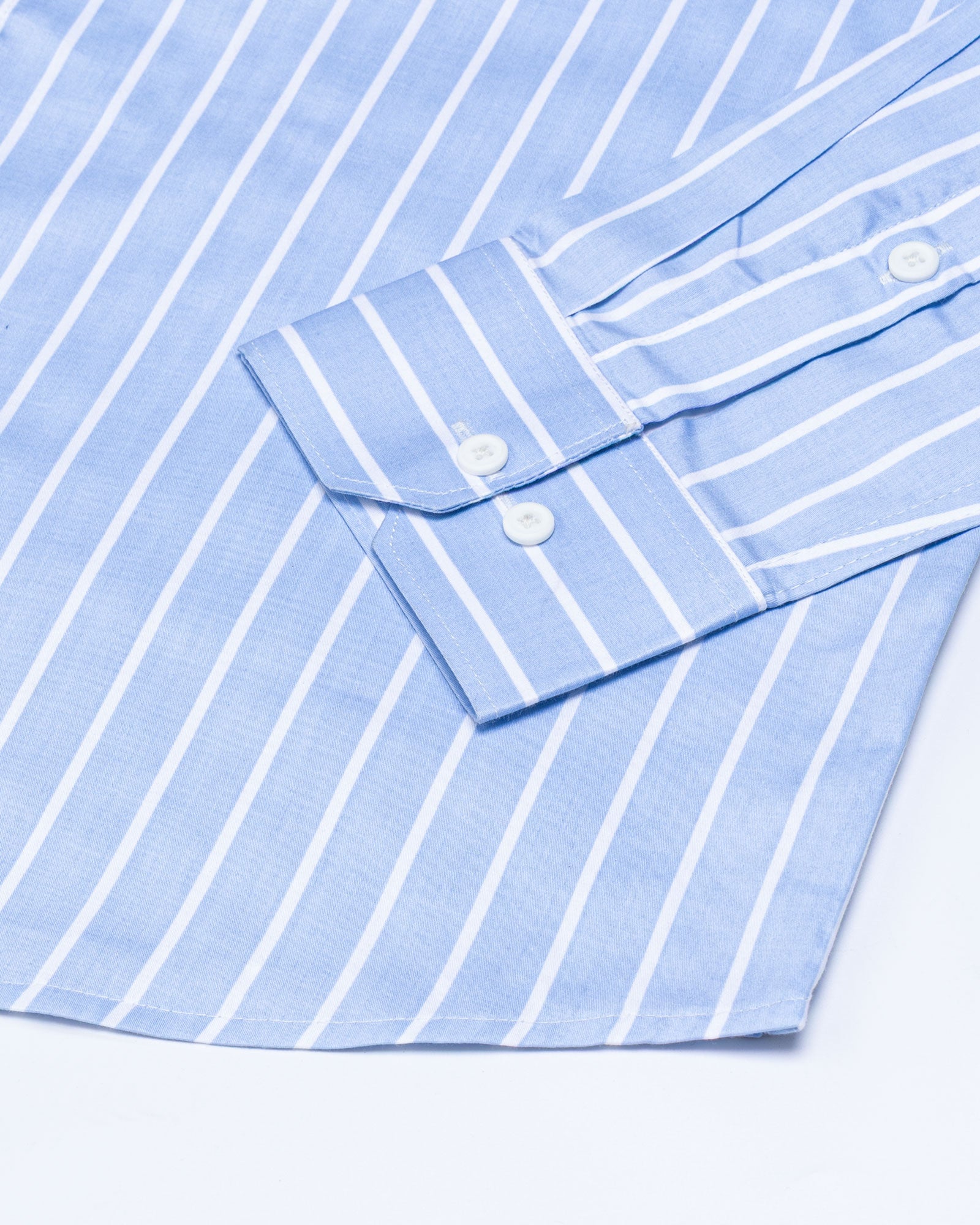 Magath Soft Blue Stripes Premium Cotton Shirt - John Ellies