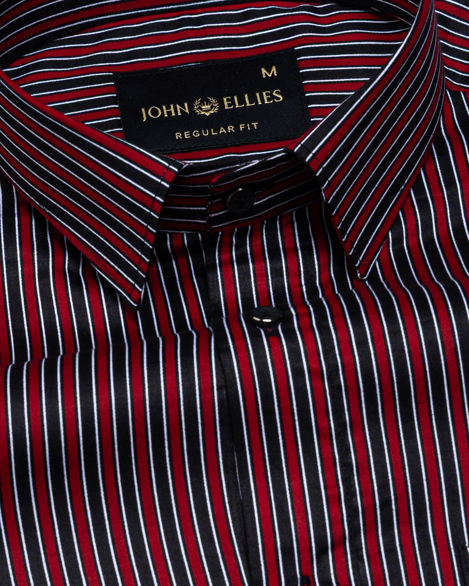 Magath Red And Black Stripes Premium Cotton Shirt - John Ellies