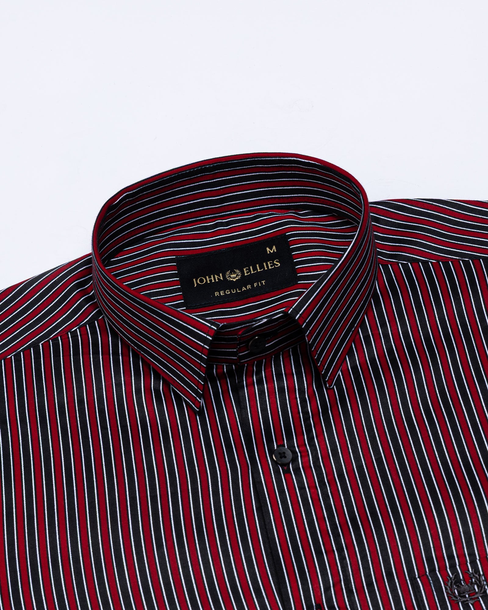 Magath Red And Black Stripes Premium Cotton Shirt - John Ellies