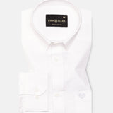 Zink White Plain Cotton Shirt - John Ellies